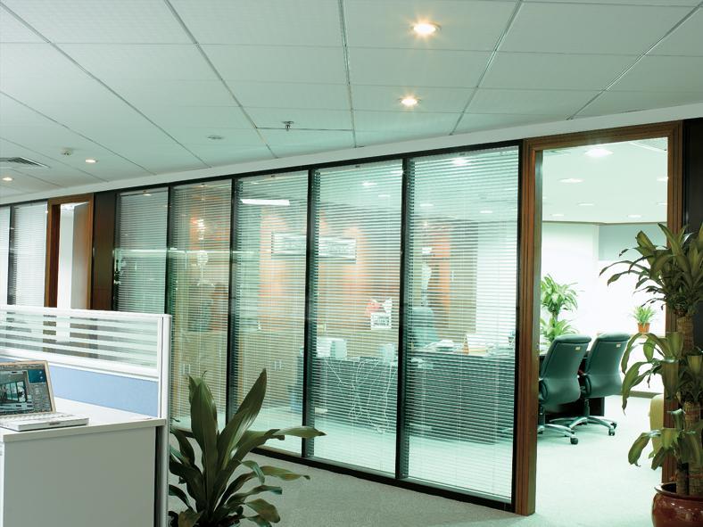 雙層玻璃夾百葉隔斷系列