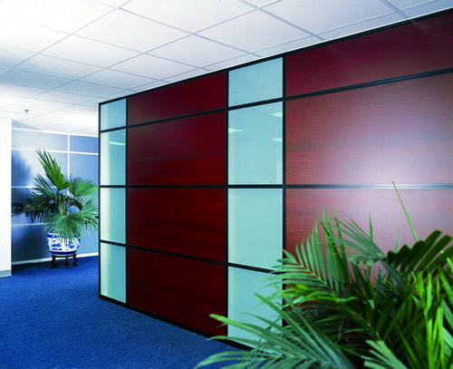 玻璃板式混合隔斷